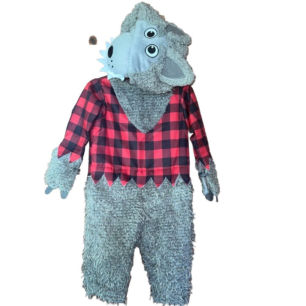 Werewolf Wolf Kids Faux Fur Halloween Costume Suit Yourself 4 Pc 6-12M Infant